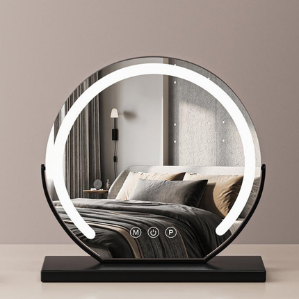 Lighted Vanity Mirror with 360° Rotation & Adjustable Brightness | Modern Makeup Essential for Flawless Grooming 5