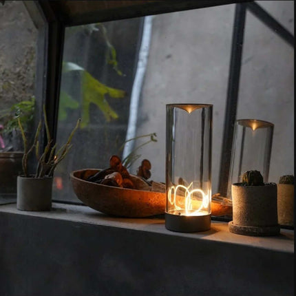 Cordless LED Lamp with Collapsible Lighting String | Touch-Sensitive Control for Dynamic Ambiance