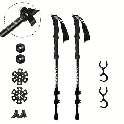 Lightweight Carbon Fiber Trekking Poles with Quick-Lock System | Adjustable Hiking Sticks for Comfort and Stability 0