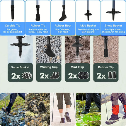 Lightweight Carbon Fiber Trekking Poles with Quick-Lock System | Adjustable Hiking Sticks for Comfort and Stability 5