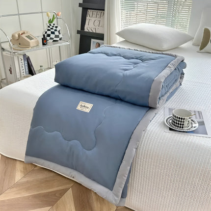 Lightweight Cooling Blanket | Ultra-Soft Polyester with Stylish Gray Trim | Perfect for Home, Travel & Camping 10