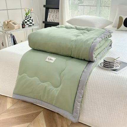 Lightweight Cooling Blanket | Ultra-Soft Polyester with Stylish Gray Trim | Perfect for Home, Travel & Camping 11