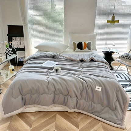 Lightweight Cooling Blanket | Ultra-Soft Polyester with Stylish Gray Trim | Perfect for Home, Travel & Camping 2