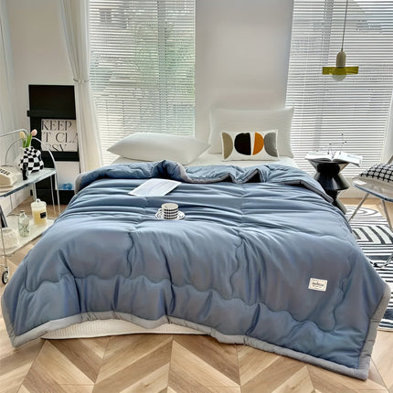 Lightweight Cooling Blanket | Ultra-Soft Polyester with Stylish Gray Trim | Perfect for Home, Travel & Camping 3