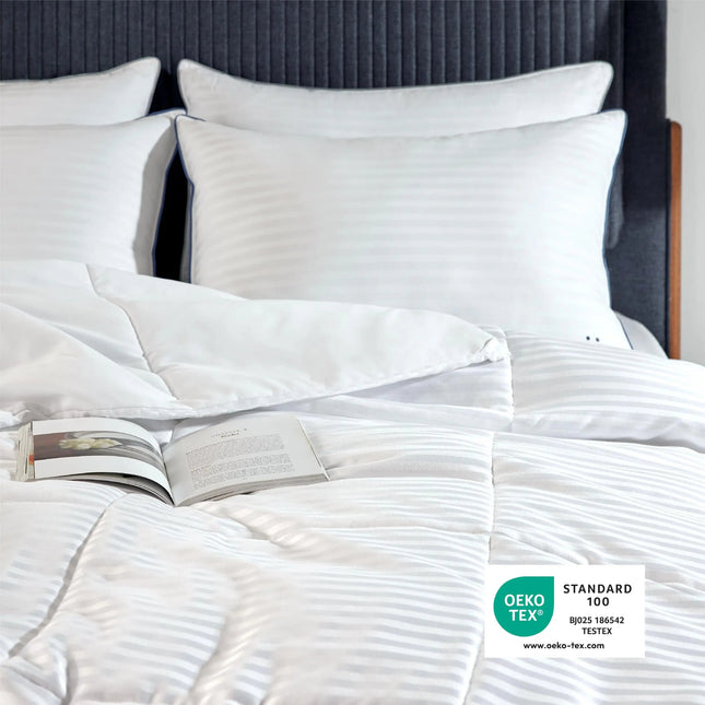 Lightweight Cooling Duvet Insert with Quilted Box Stitch & 8 Tabs for Comfortable Summer Sleep 1