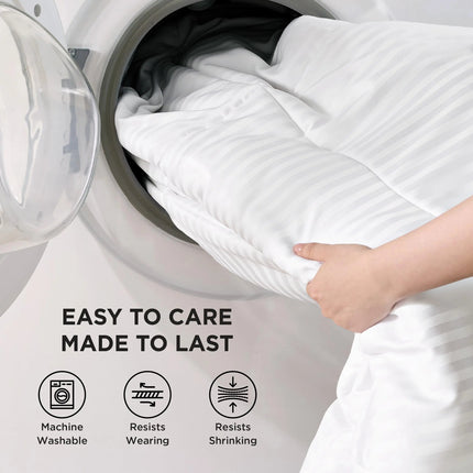 Lightweight Cooling Duvet Insert with Quilted Box Stitch & 8 Tabs for Comfortable Summer Sleep 4