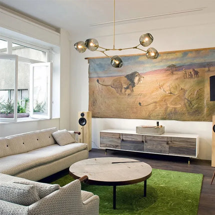 Sputnik Chandelier with Glass Bubbles, Mid Century Modern Ceiling Light Fixture – image 27