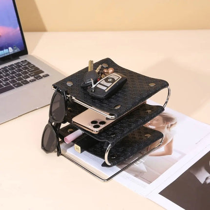 3 Tier Desk Organizer, Small Shelf Storage Organizer for Keys and Sunglasses – image 5