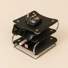 3 Tier Desk Organizer, Leather Desktop Shelf with Metal Frame, Small Shelf Storage Organizer for Keys and Sunglasses