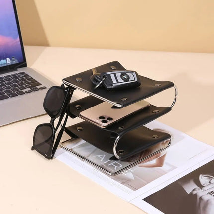 3 Tier Desk Organizer, Small Shelf Storage Organizer for Keys and Sunglasses – image 7