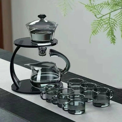 Glass Tea Set with 6 Teacups, Tea Maker for Home and Office – image 4