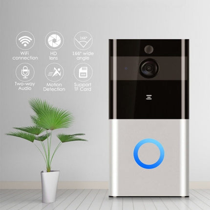 720P WIFI Visual Doorbell with PIR Motion Detection | Two-Way Intercom & Mobile Alerts for Home Security