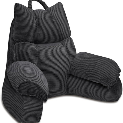 Lounge Comfort | Bed Pillow with Arm Support & Memory Foam | Ideal for Reading and Gaming