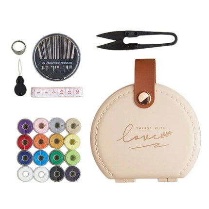 Portable Sewing Kit, Travel Sewing Kit with Faux Leather Case – image 4