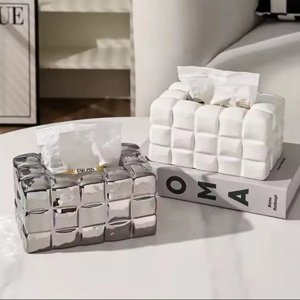 Acrylic Tissue Box Cover with Puffy Cube Design – image 5