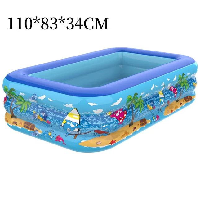 Luftolino | Inflatable Children's Paddling Pool with Cartoon Design | Durable PVC for Safe Summer Fun 0