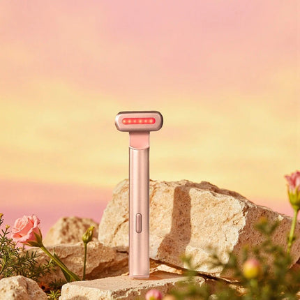 Red Light Therapy Face Wand with Micro-Vibration & Heat | Professional Anti-Aging Device for Glowing Skin