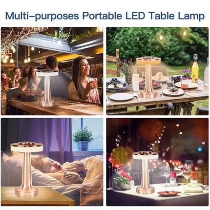 LumiCrest | Wireless Portable LED Table Lamp with Dimmable Settings | Elegant Accent for Any Space 5