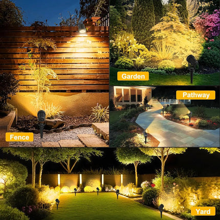 LumiGlow | Solar Spot Lights Outdoor with Dusk Sensor | Flexible Warm & Cool White Lighting for Garden Decor 3
