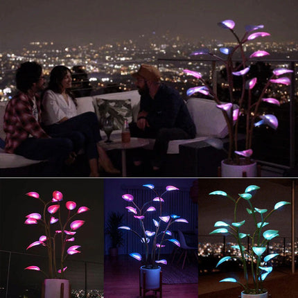LED Table Lamp Plant Shape, Color Changing Bedside Lamp for Bedroom – image 5