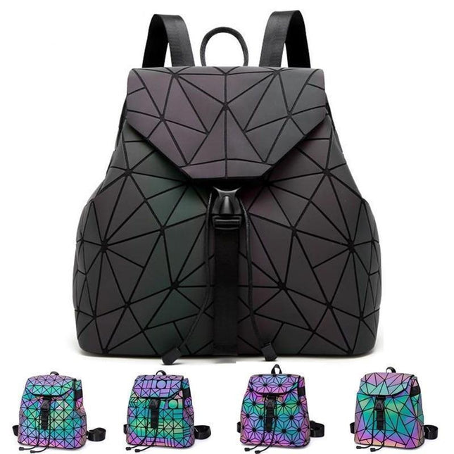 Luminous Geometric Travel Backpack with Color-Shifting Design | Stylish & Versatile for Daily Use 1
