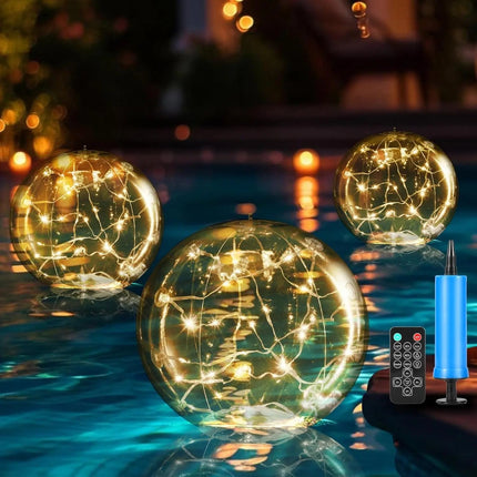 Luminous Oasis | Solar Floating Pool Lights with Waterproof Design & Color Changing Features for Enchanting Evenings 0