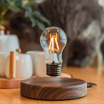 Luminous | Floating Light Bulb with Walnut Wood Base & Magnetic Levitation | Unique Home Decor for Enchanting Ambiance 1