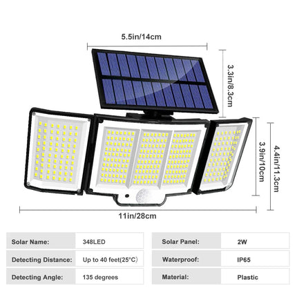 LumoGuard | Solar Powered Wall Lights Outdoor with Motion Sensor & 3 Modes | IP65 Waterproof for Enhanced Nighttime Safety 4