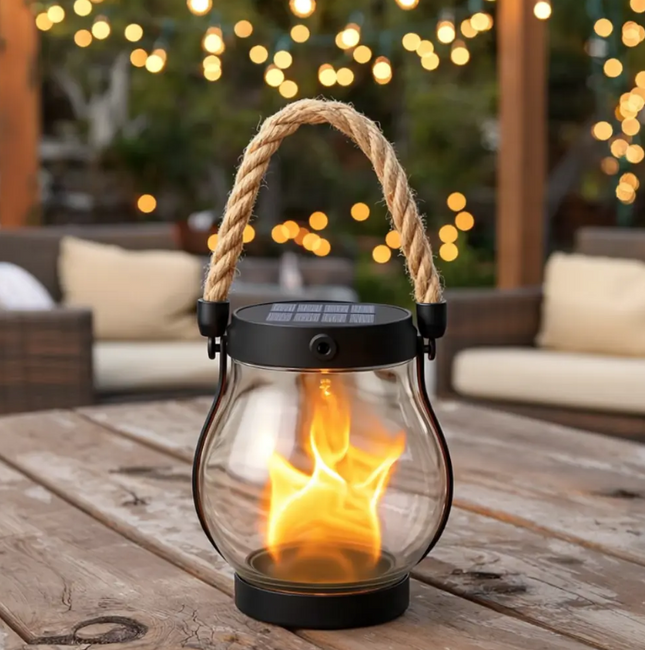 Lumosphere | Stylish Portable Outdoor Lamp with Hemp Rope Handle 0