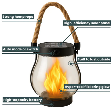 Lumosphere | Stylish Portable Outdoor Lamp with Hemp Rope Handle 2