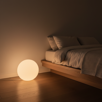 LunaBall | Modern Resin Globe Floor Lamp with Soft Light Diffusion | Elegant Design for Cozy Ambiance 4