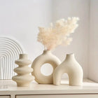 Flower Vases Set of 3, Ceramic Vases for Decor, Minimalist Boho Decor, Modern Vase for Home and Events