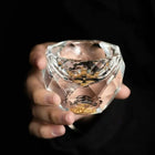 Shot Glasses Set of 2, Lead Free Glass Tumbler with Gold Accents