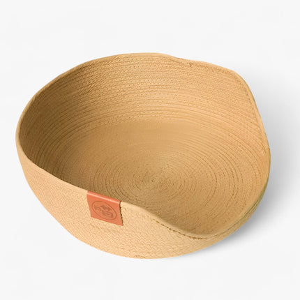 Luna Nest | Handwoven Bamboo Pet Bed with Plush Cushion | Stylish Comfort for Cats and Small Dogs 3