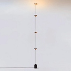 3 Light: Diameter 4 in × Height 138 in / Gold & Black