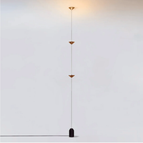 2 Light: Diameter 4 in × Height 138 in / Gold & Black