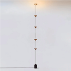 4 Light: Diameter 4 in × Height 138 in / Gold & Black