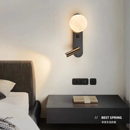 LunarBeam | Dual Wall Light with Adjustable Spotlight & Ambient Glow | Modern Nordic Design for Versatile Illumination 1