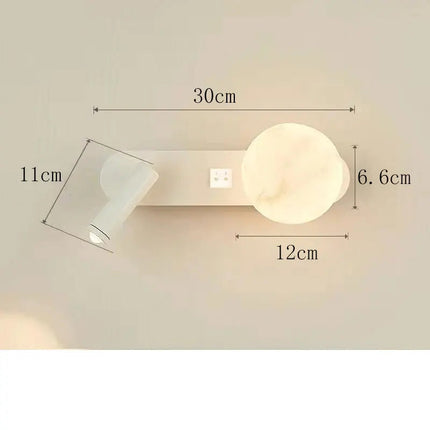 LunarBeam | Dual Wall Light with Adjustable Spotlight & Ambient Glow | Modern Nordic Design for Versatile Illumination 7