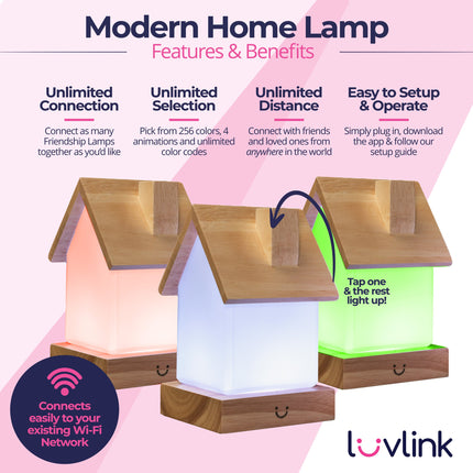 LuvLink Friendship Lamp | Long Distance Touch Lamp with Stylish Design & Color Syncing | Unique Gift for Connection 1