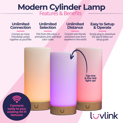 LuvLink Friendship Lamp | Long Distance Touch Lamp with Wireless Connection | Meaningful Moments for Loved Ones 2