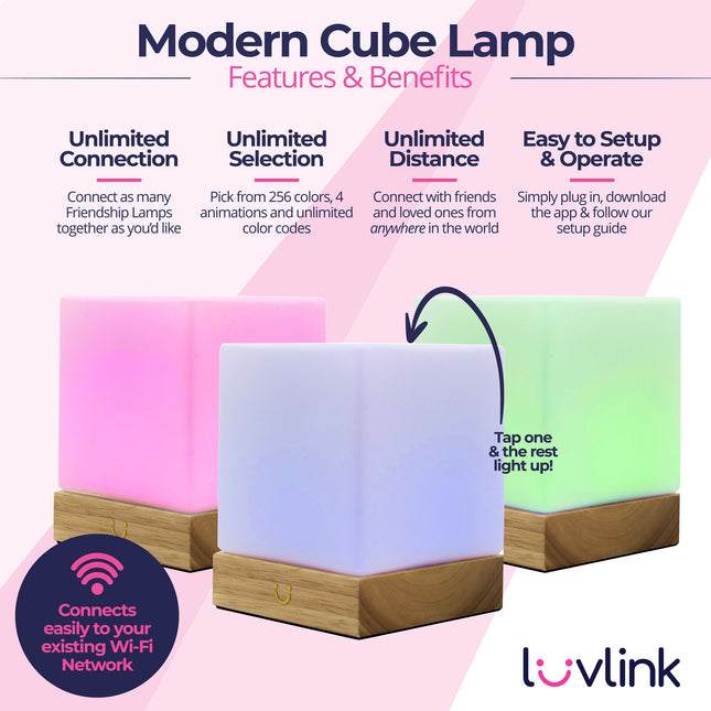LuvLink | Friendship Lamp with Stylish Design & Instant Connection | Perfect Long Distance Gift 1
