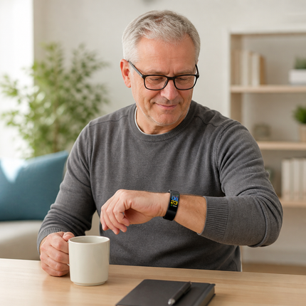 Smart Watch for Seniors, Fitness Tracker with Heart Rate Monitor and Blood Pressure