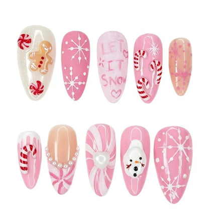 Christmas Nails, Festive Nails with Santa and Snowman Designs – image 5
