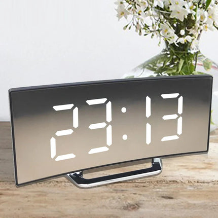 Digital Alarm Clock for Bedroom, LED Digital Clock with Auto Dimming and Large Display, Small Bedside Alarm Clock