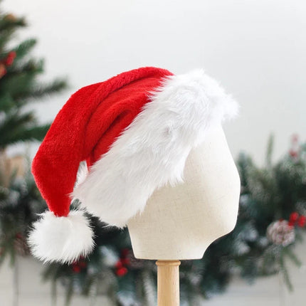 Santa Hat for Adults and Kids, Christmas Hat with Faux Fur Trim – image 4