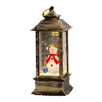 Christmas Lanterns, LED Lantern with Santa Claus and Snow Effect, Christmas Table Decor – image 5