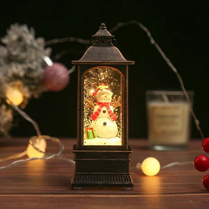 Decorative Lantern with Snowman Scene and LED Light, Christmas Tabletop Decor and Centerpiece – image 10