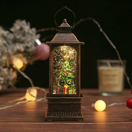 Decorative Lantern with Snowman Scene and LED Light, Christmas Decorations Indoor – image 7