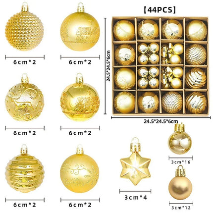 Christmas Ornaments 44 Piece Set, Red Ornaments for Christmas Decor – image 11